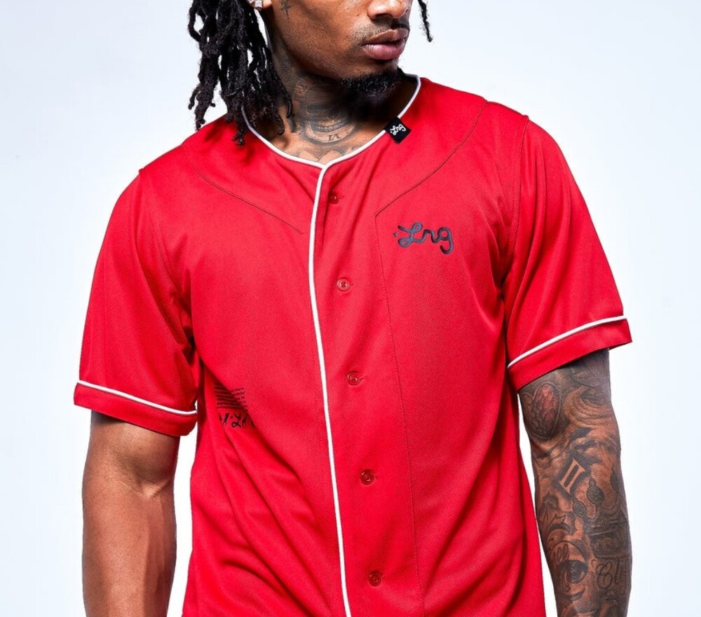 NWT LRG Baseball Jersey 3XL Red & White Piping